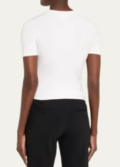 Michael Kors CollectionStretch Viscose Short-Sleeve Sweater
