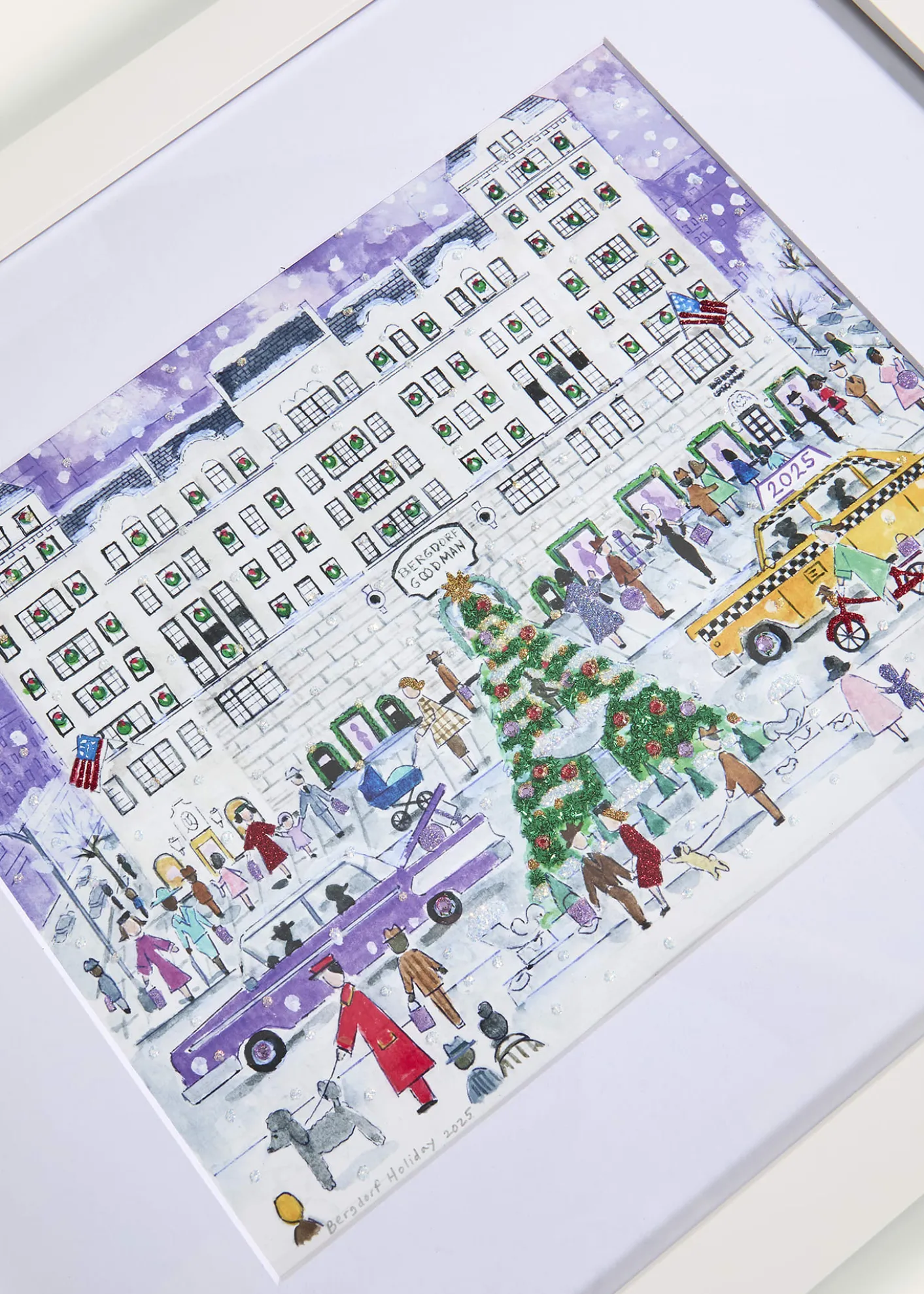 Michael Storrings"Bergdorf Holiday Store" Framed Print