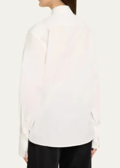 6397Micro-Pleated Long-Sleeve Shirt