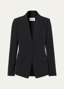 MillyAvery Single-Button Cady Blazer