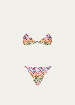 MissoniChevron Crochet Two-Piece Swimsuit