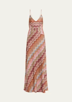 MissoniMulticolor Snake Chevron Sleeveless Gown