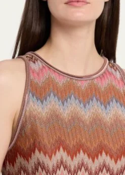 MissoniMulticolor Snake Chevron Knit Tank Top