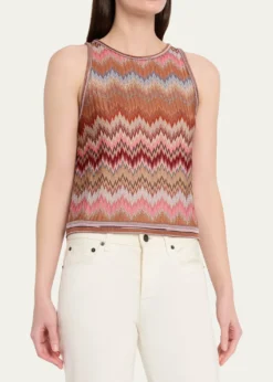 MissoniMulticolor Snake Chevron Knit Tank Top