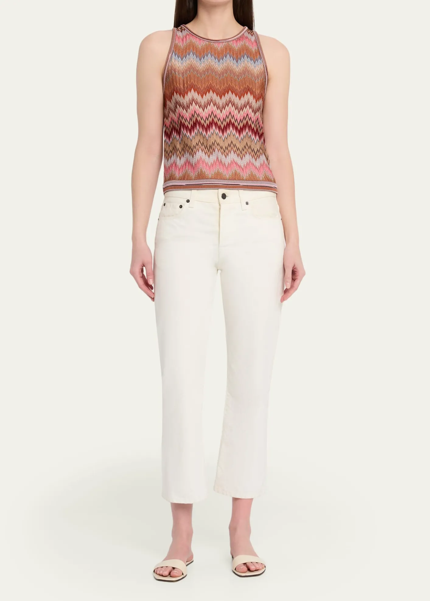MissoniMulticolor Snake Chevron Knit Tank Top
