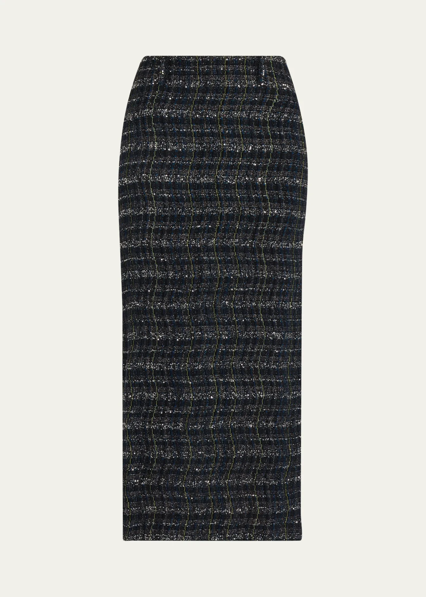 MissoniPaillette Wavy Check Tweed Midi Skirt
