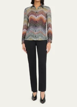 MissoniSequined Wefted Loom Knit Button-Down Shirt