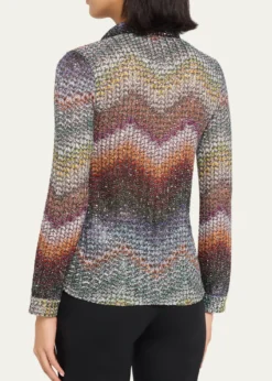 MissoniSequined Wefted Loom Knit Button-Down Shirt