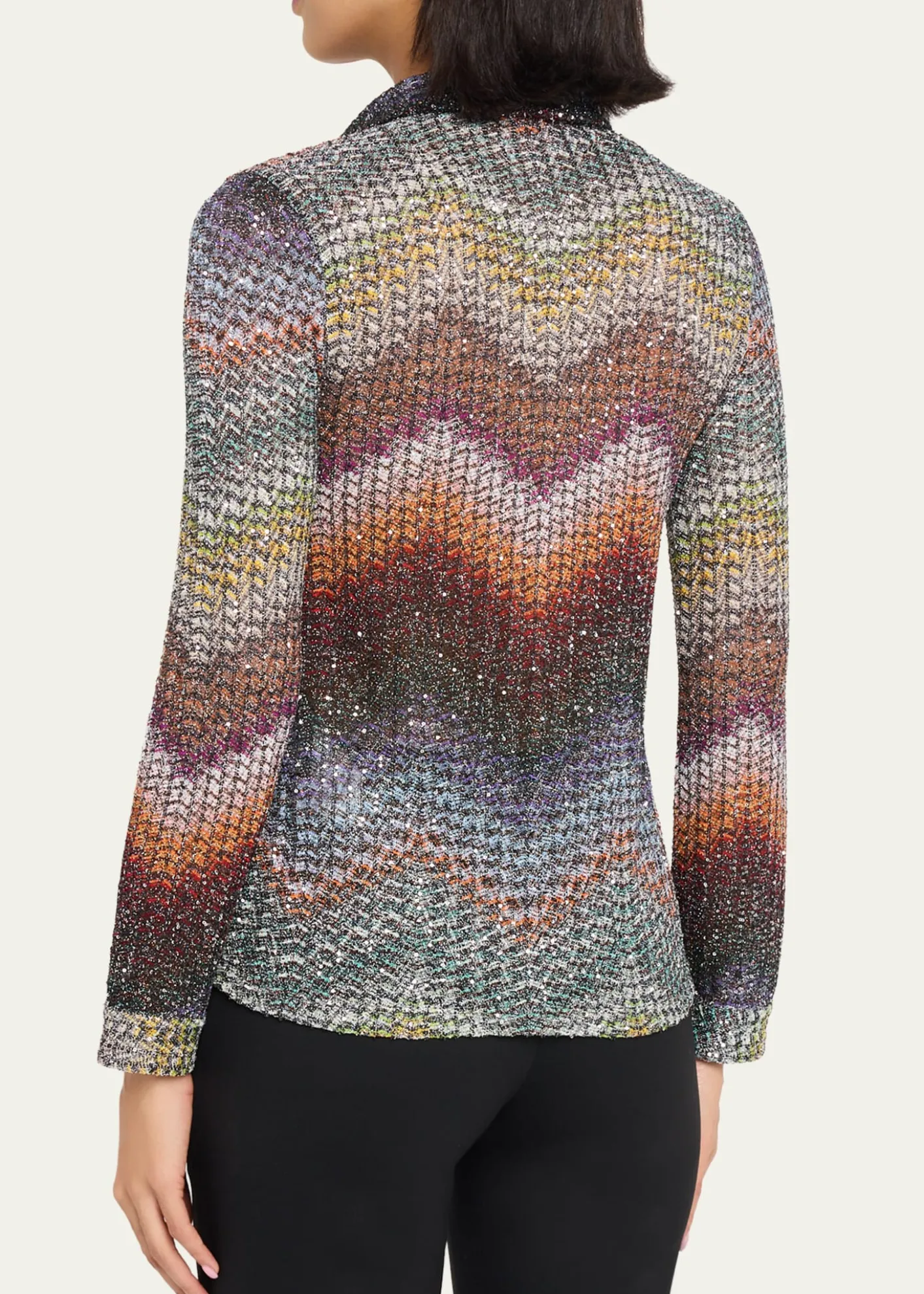MissoniSequined Wefted Loom Knit Button-Down Shirt