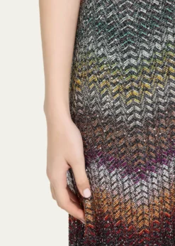 MissoniSequin Wefted Loom Knit Halterneck Gown