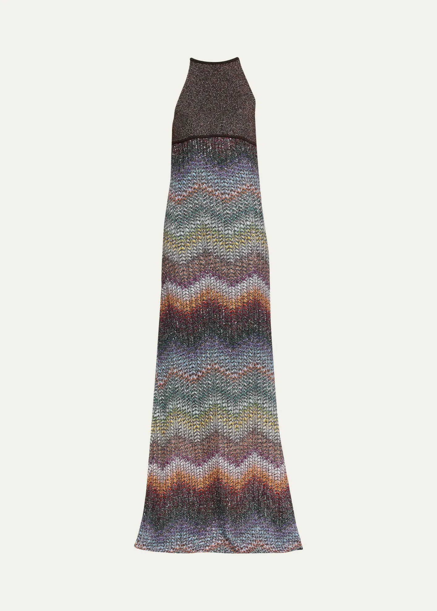 MissoniSequin Wefted Loom Knit Halterneck Gown