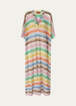 MissoniZig Zag V-Neck Maxi Beach Dress