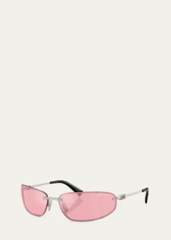 Miu MiuA50S Rimless Oval Metal Sunglasses