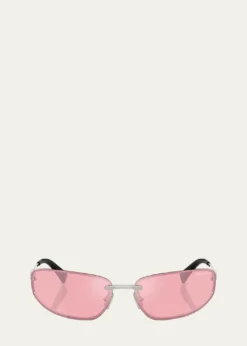 Miu MiuA50S Rimless Oval Metal Sunglasses