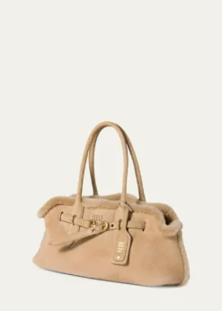 Miu MiuAventure Belted Shearling Shoulder Bag