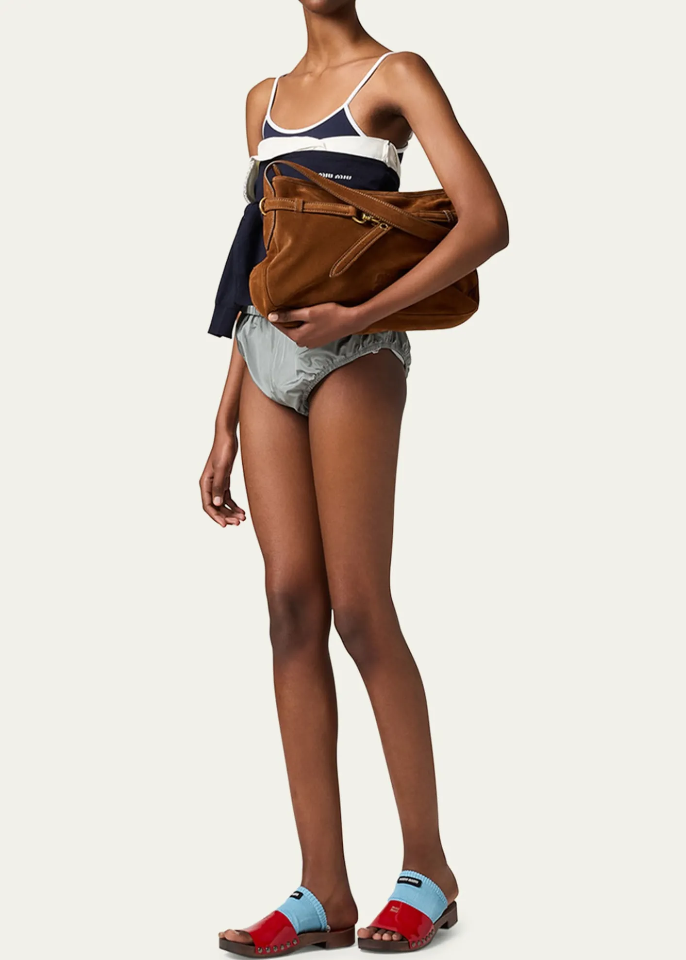 Miu MiuAventure Large Suede Shoulder Bag