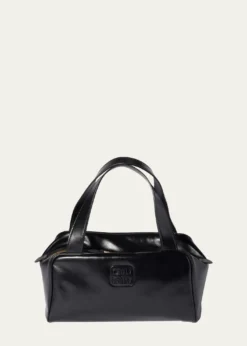 Miu MiuBauletto Glossy Leather Top-Handle Bag