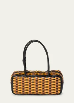 Miu MiuBeau Woven Leather Top-Handle Bag