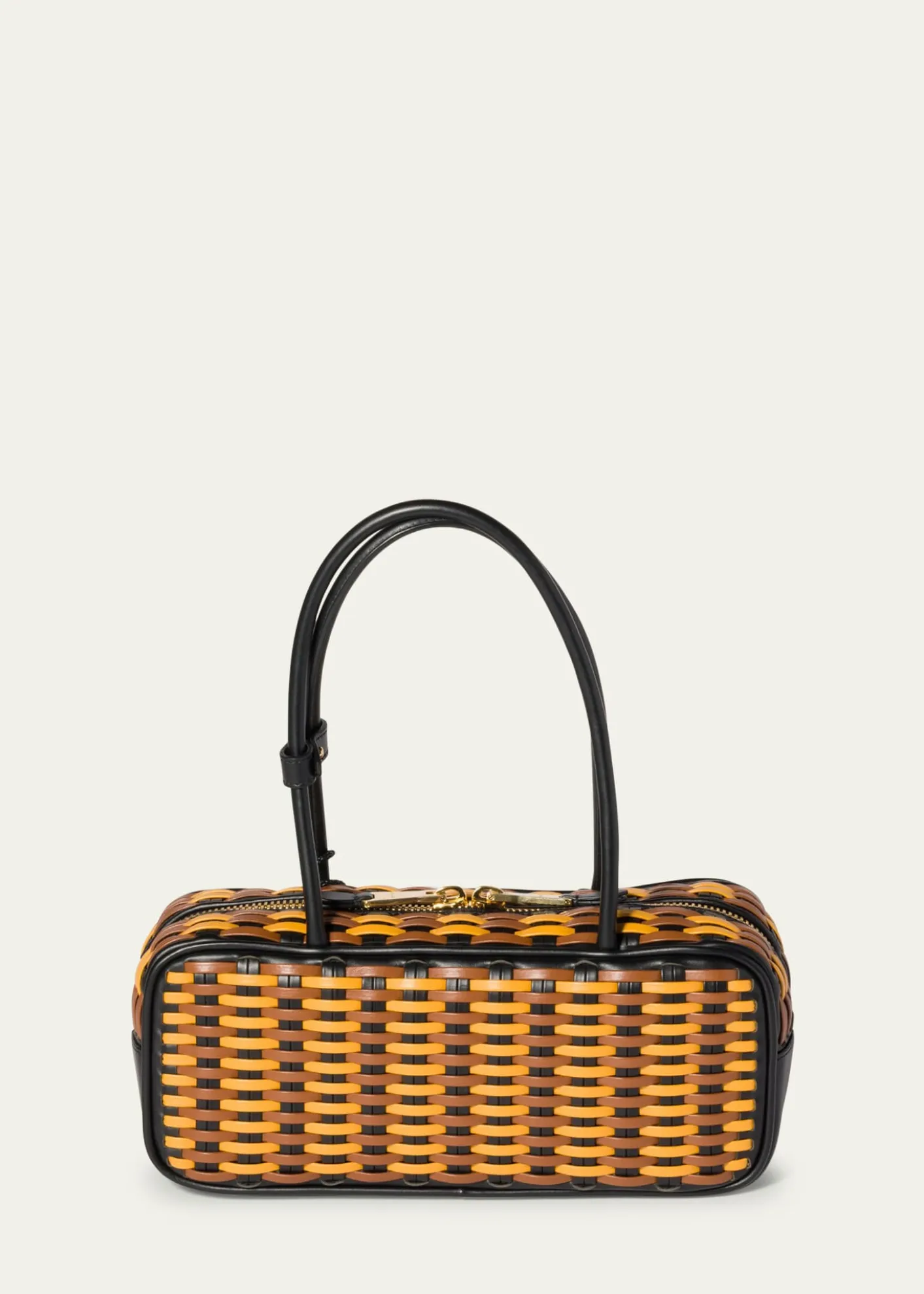 Miu MiuBeau Woven Leather Top-Handle Bag