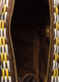 Miu MiuBeau Woven Leather Top-Handle Bag