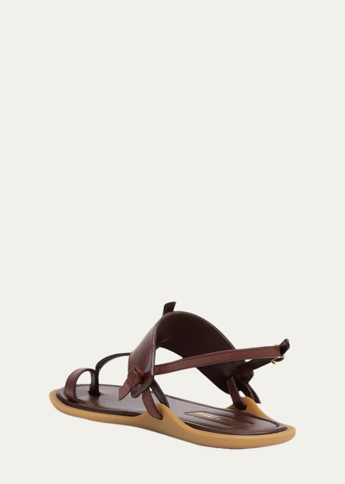 Miu MiuInfradito Knotted Leather Toe-Ring Sandals