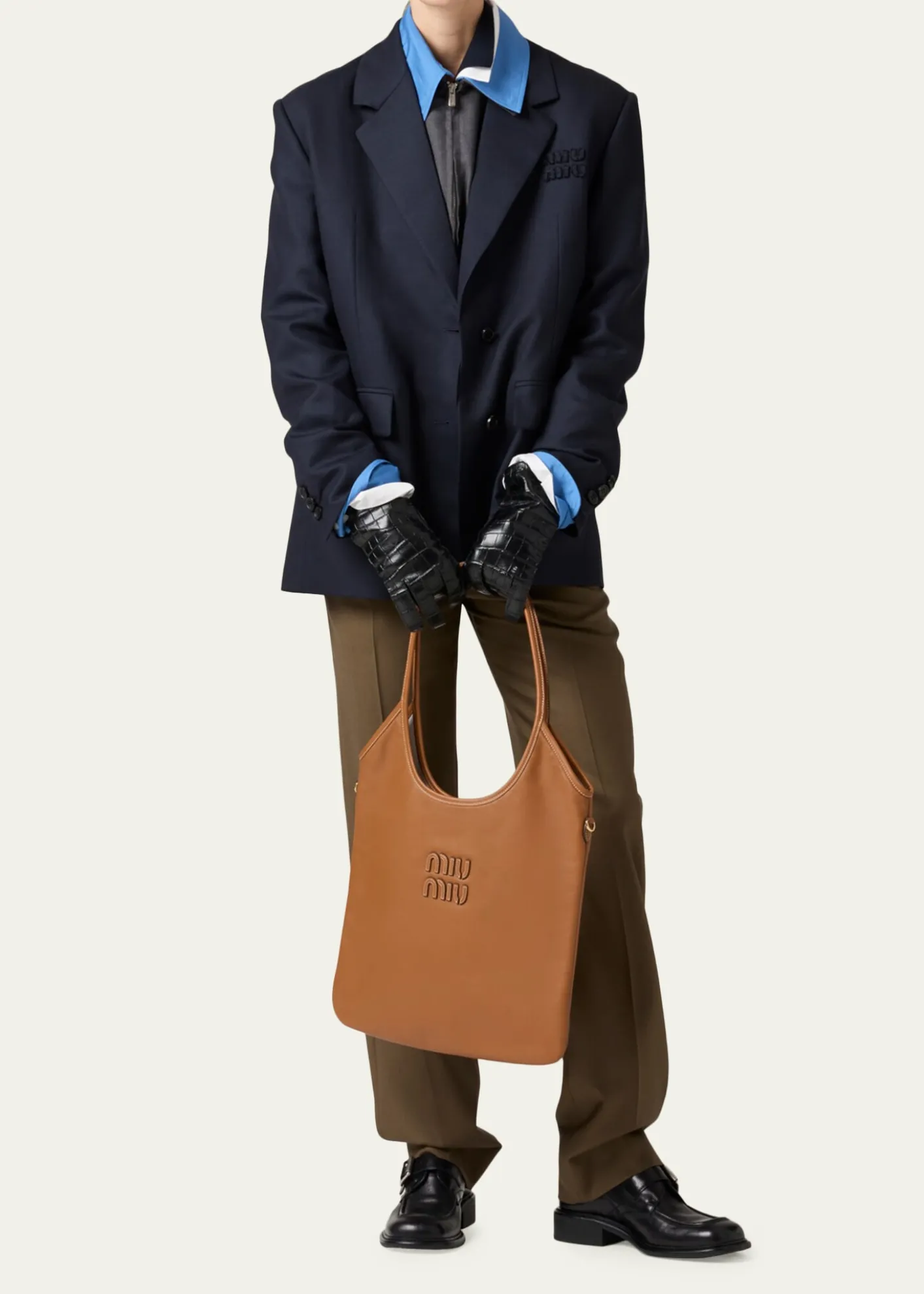 Miu MiuIvy Leather Tote Bag