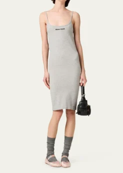 Miu MiuKnee-Length Rib Tank Dress
