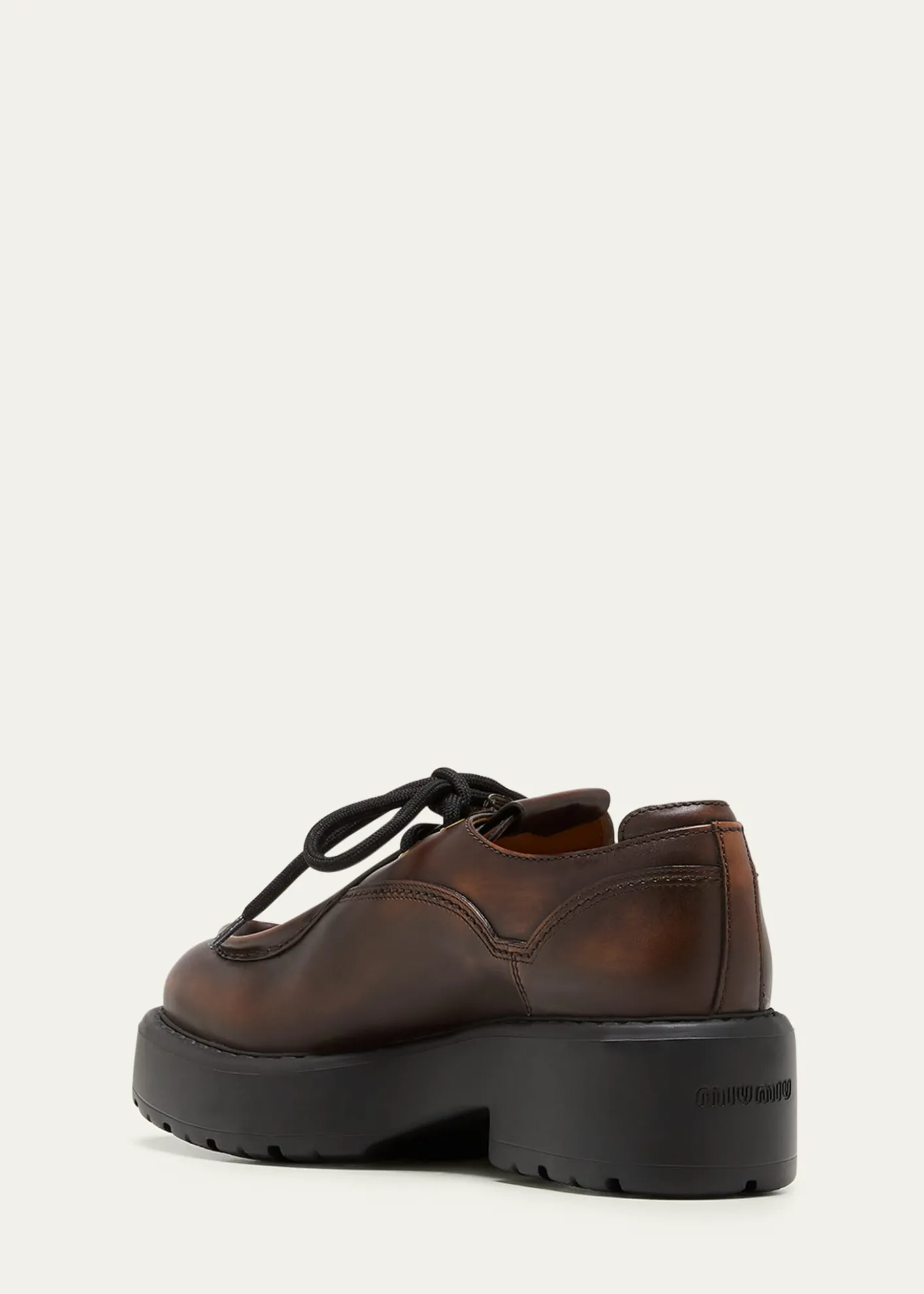 Miu MiuLeather Casual Derby Loafers