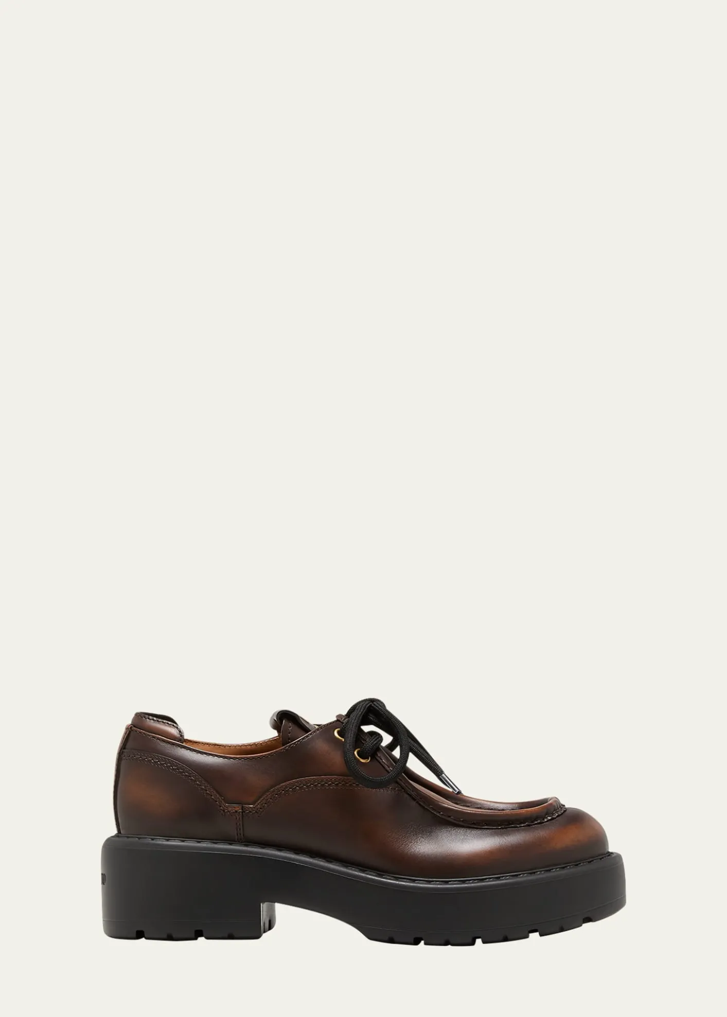 Miu MiuLeather Casual Derby Loafers