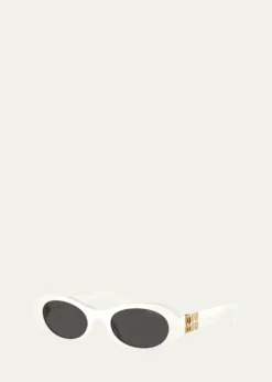 Miu MiuLogo Acetate Oval Sunglasses