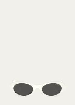 Miu MiuLogo Acetate Oval Sunglasses