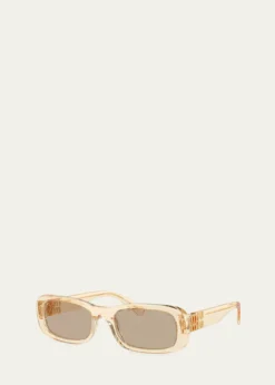 Miu MiuLogo Acetate Rectangular Sunglasses