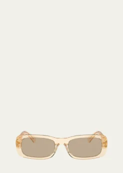 Miu MiuLogo Acetate Rectangular Sunglasses