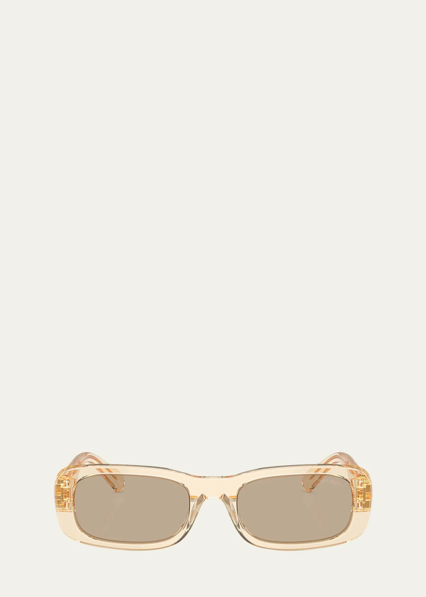 Miu MiuLogo Acetate Rectangular Sunglasses