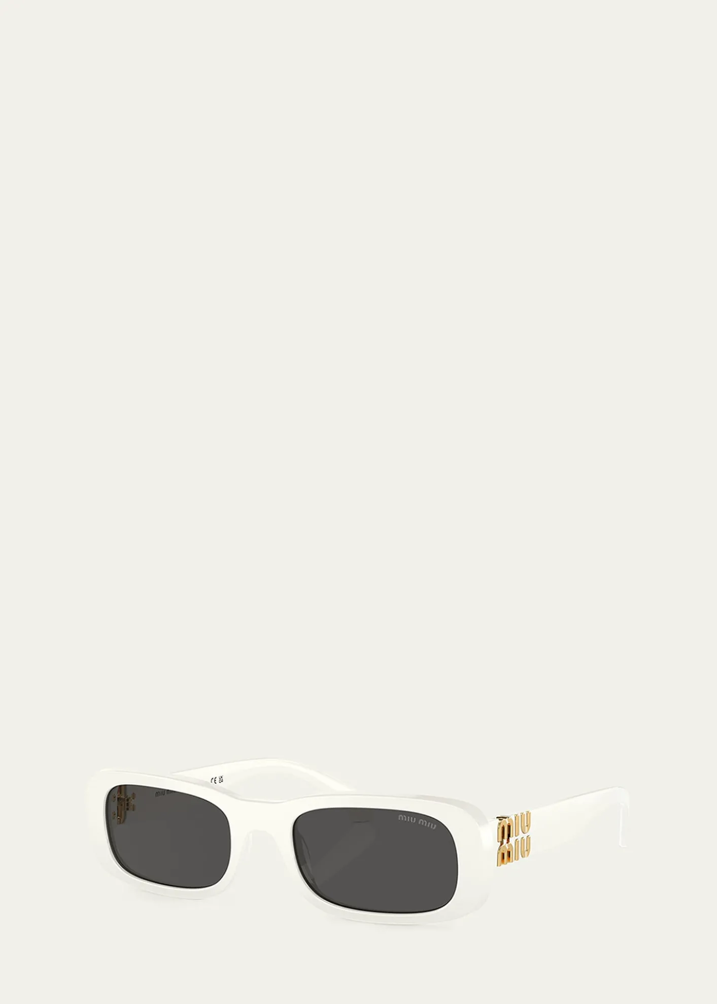 Miu MiuLogo Acetate Rectangular Sunglasses