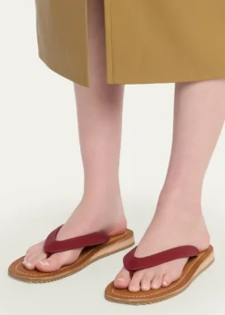 Miu MiuLogo Flat Thong Sandals