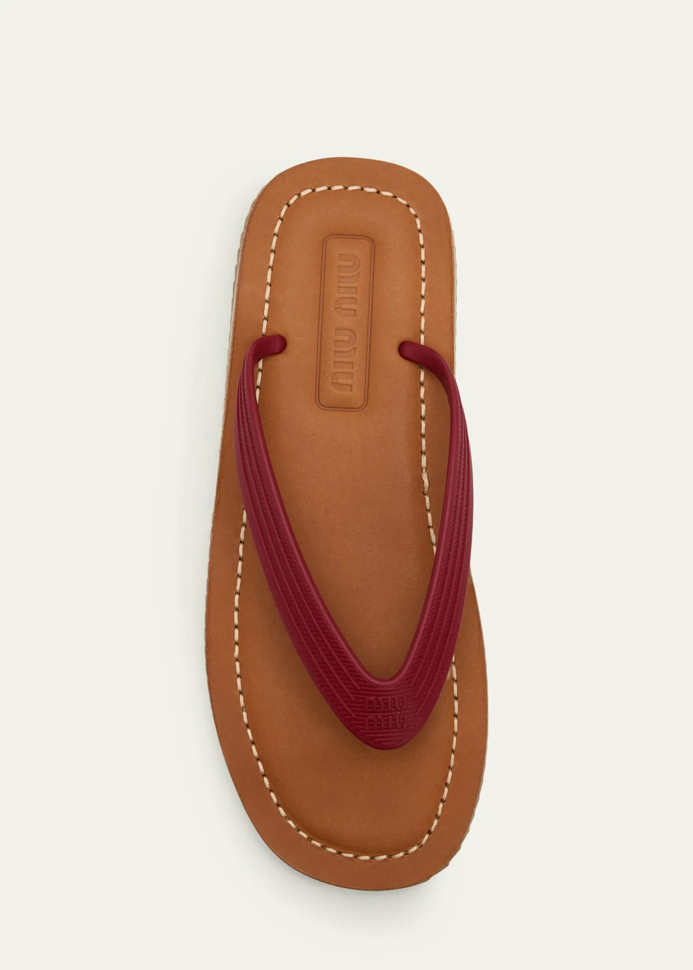Miu MiuLogo Flat Thong Sandals