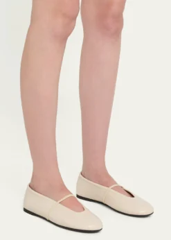 Miu MiuLogo Leather Ballerina Flats