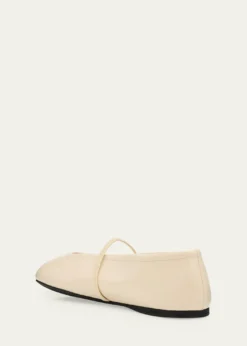 Miu MiuLogo Leather Ballerina Flats
