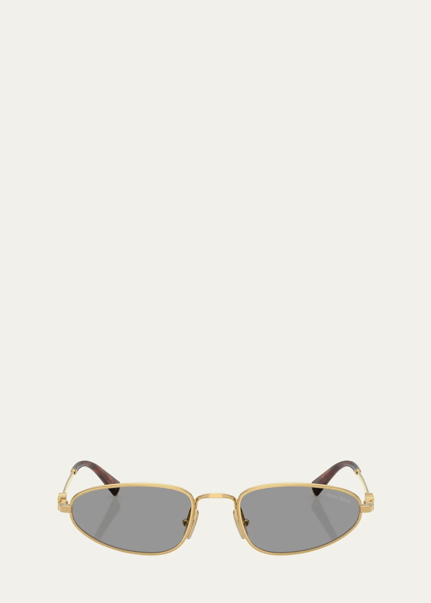 Miu MiuLogo Metal Oval Sunglasses