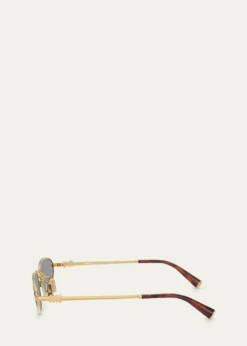 Miu MiuLogo Metal Oval Sunglasses