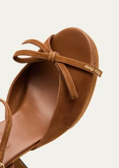 Miu Miu110mm Calzature Suede Platform Sandals
