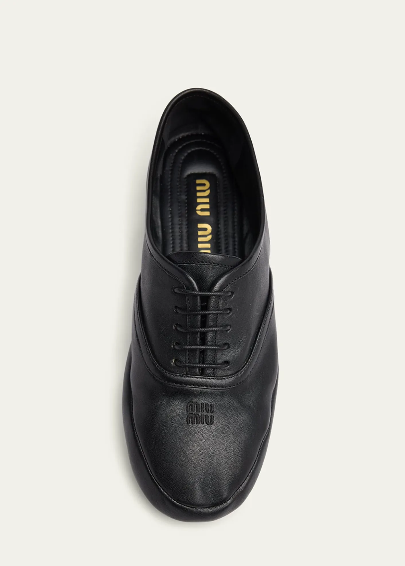 Miu MiuNappa Leather Low-Top Sneakers