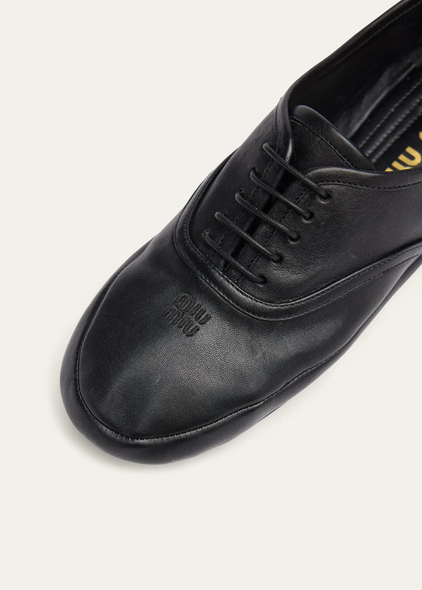 Miu MiuNappa Leather Low-Top Sneakers
