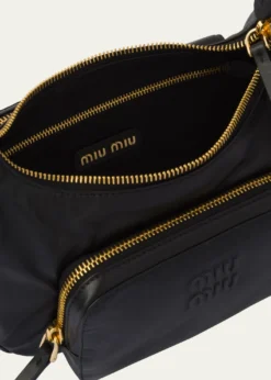 Miu MiuPocket Napa Leather Shoulder Bag