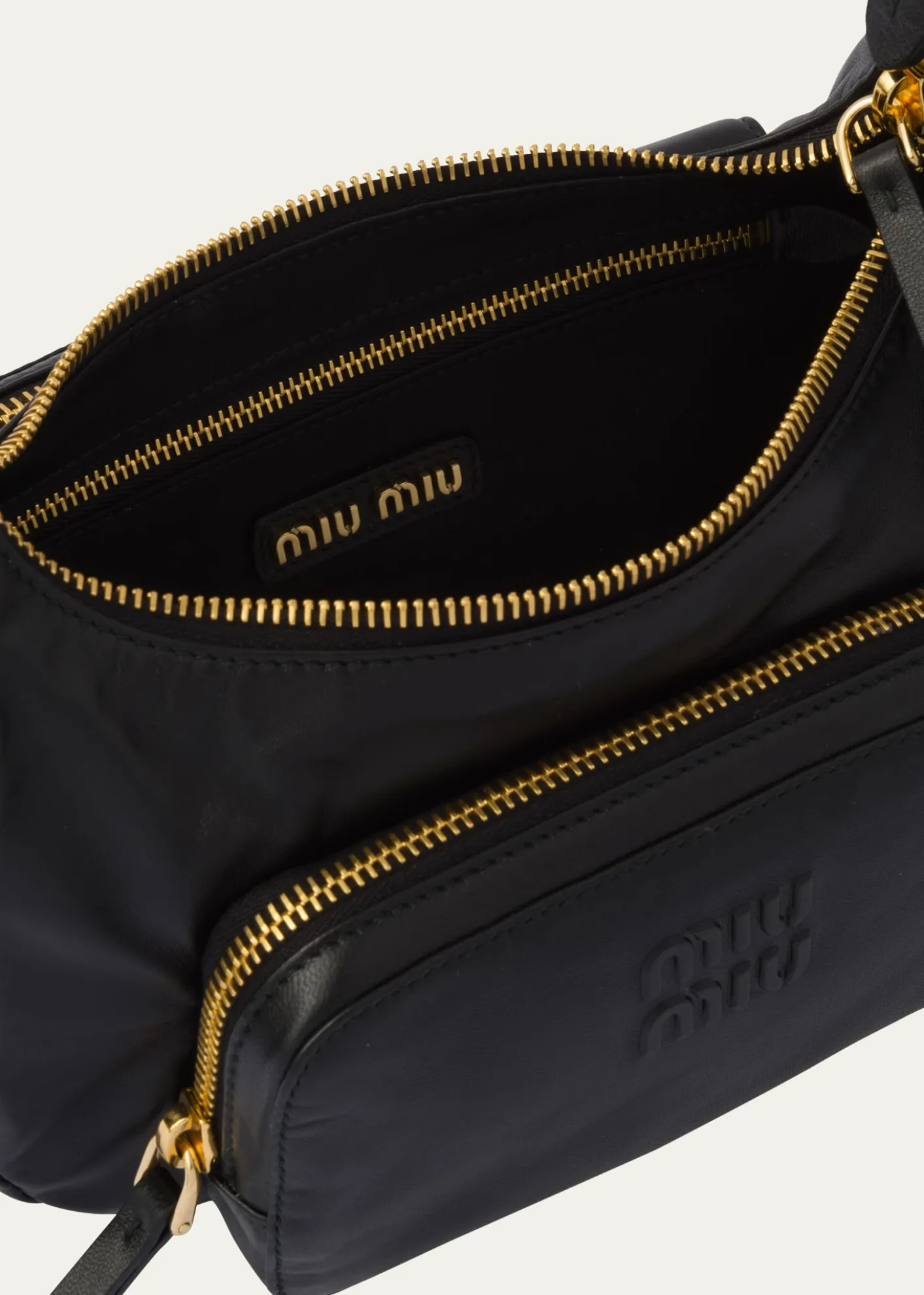 Miu MiuPocket Napa Leather Shoulder Bag
