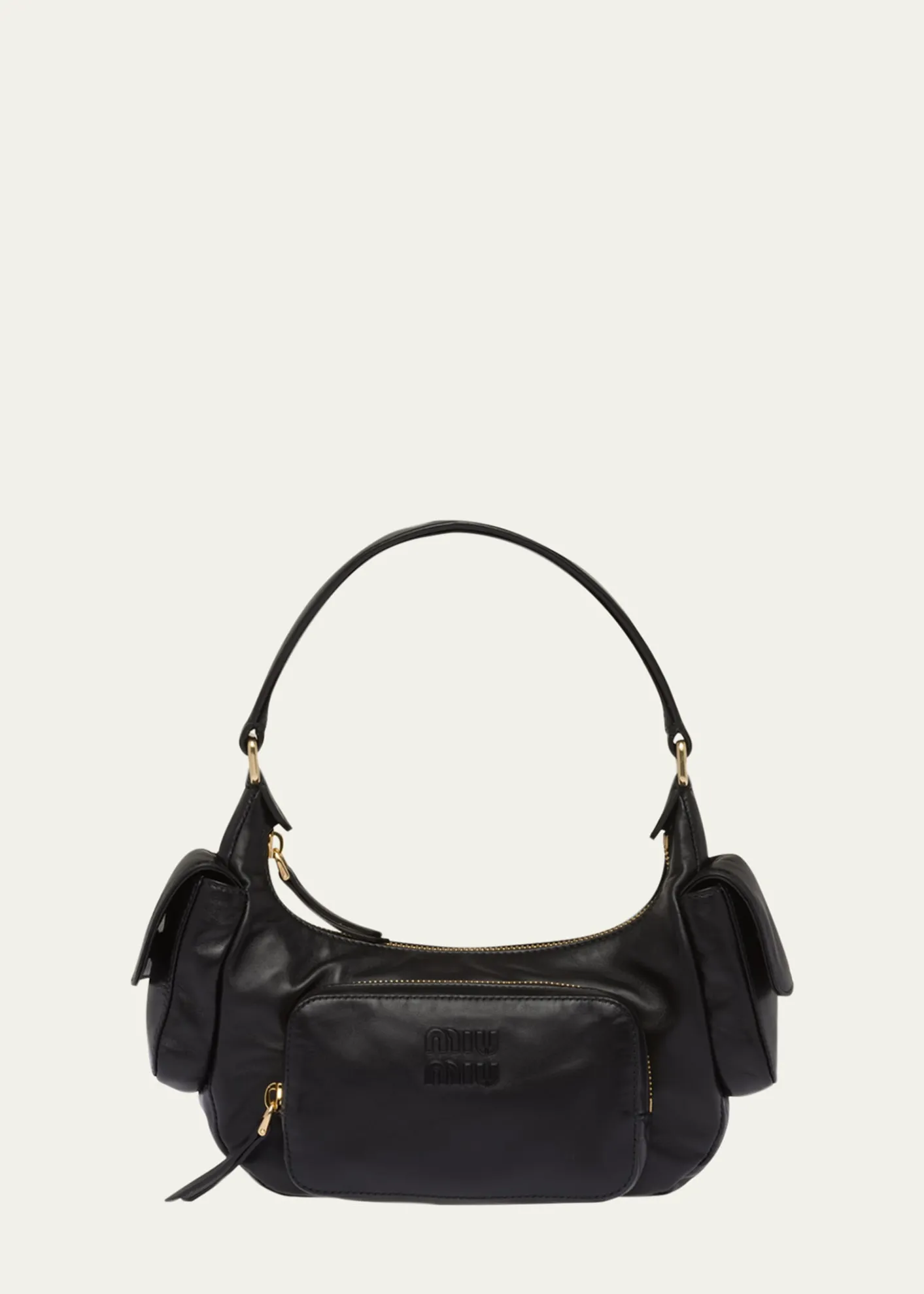 Miu MiuPocket Napa Leather Shoulder Bag
