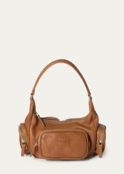 Miu MiuPocket Nappa Leather Shoulder Bag