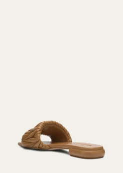 Miu MiuQuilted Leather Flat Slide Style
