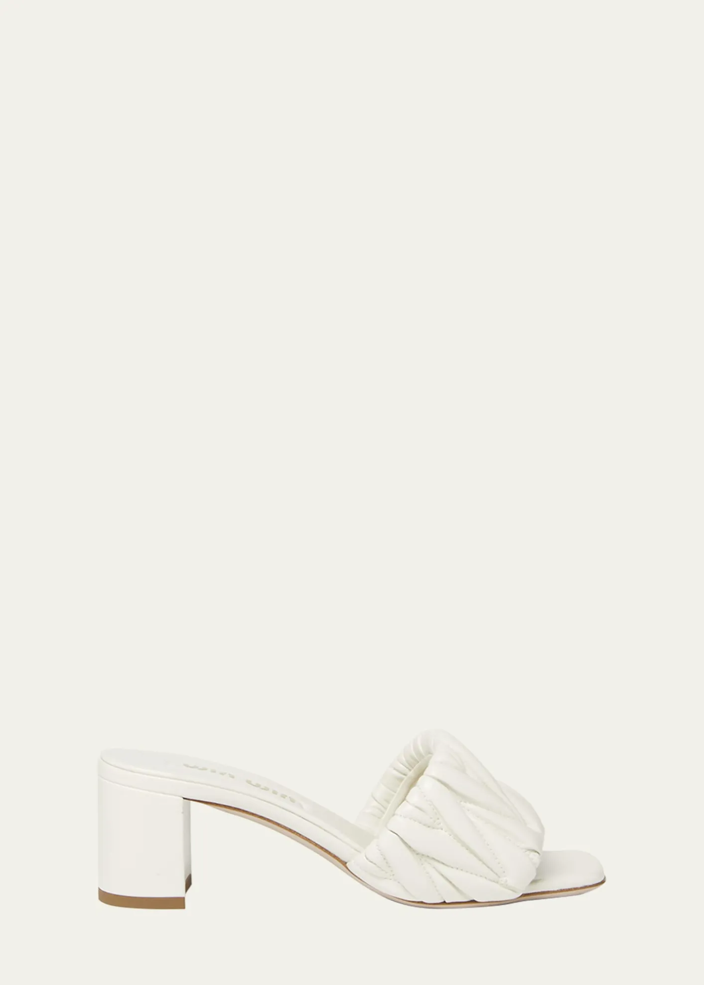 Miu MiuQuilted Leather Mule Sandals